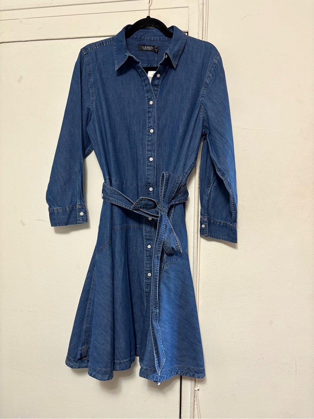 Lauren Ralph Lauren Denim Button-Front Shirt Dress in Blue
